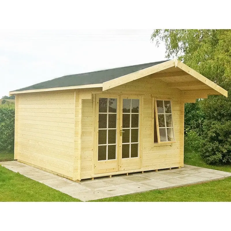 Shire Glenmore Premium 28Mm Tongue-And-Groove Log Cabin – 11'9" X 15'8", Apex Roof 1