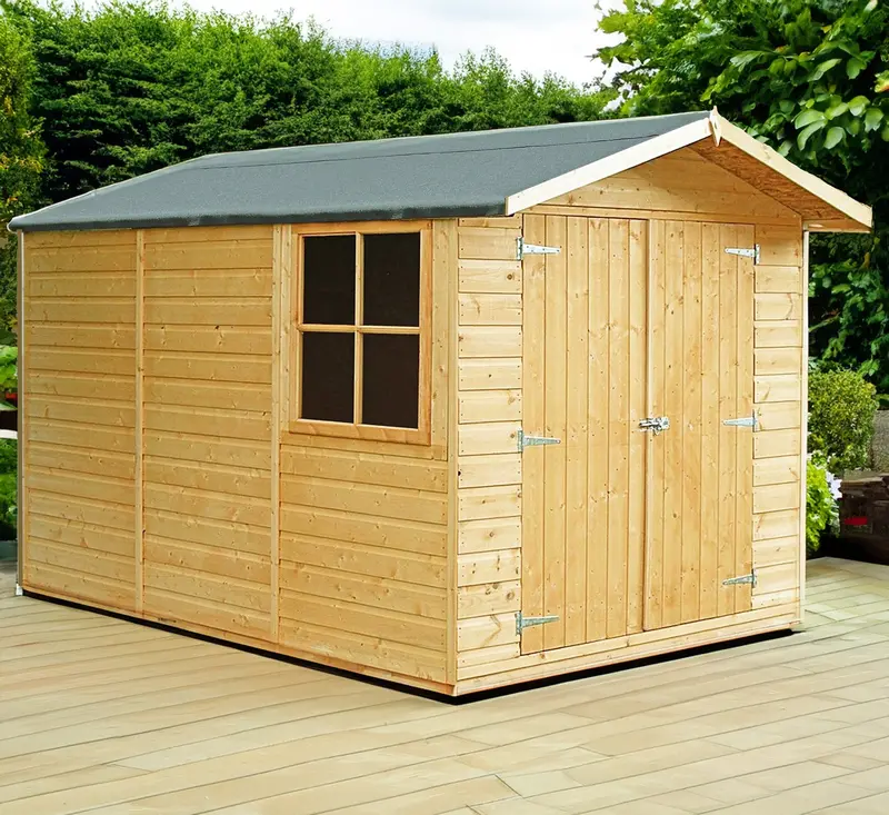 Shire Guernsey Apex Shed – 7' X 10'11", Dip-Treated Shiplap 1