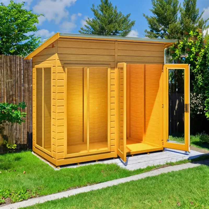 Shire Lela Pent Summerhouse – 3'10" X 7'9", Premium Dip-Treated Shiplap 1
