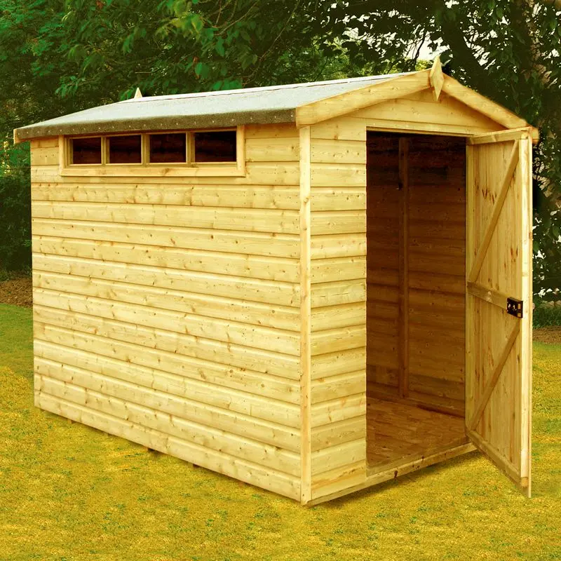 Shire Security Apex Shed – 5'10" X 7'10", Dip-Treated Shiplap 1