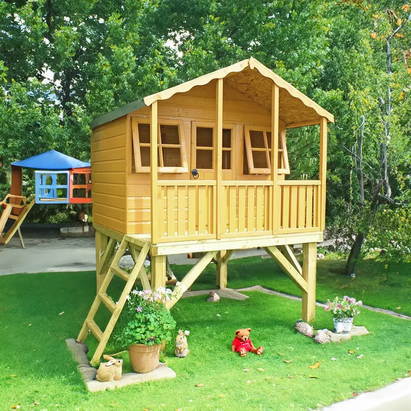 Shire Stork Playhouse – 5'10" X 5'11" Apex, Dip-Treated Shiplap 1