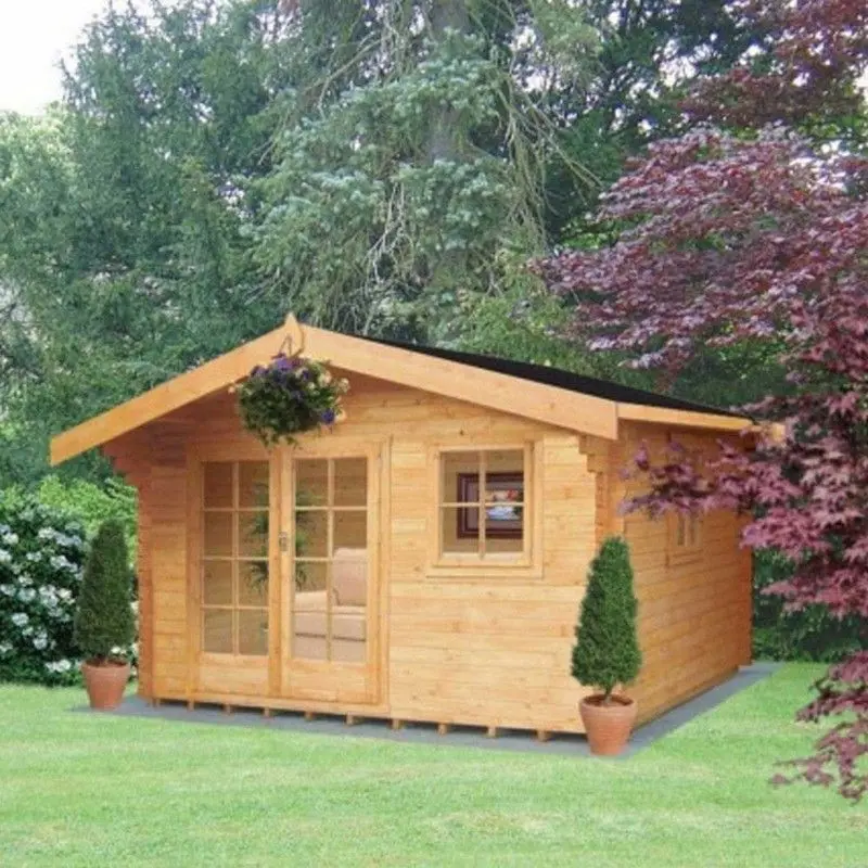 Shire Tunstall 15'6" X 13'8" Premium Apex Log Cabin – 70Mm Tongue & Groove Cladding 1
