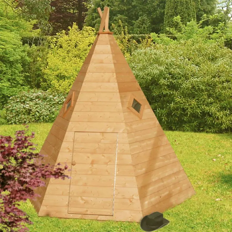 Shire Wigwam Kids' Playhouse – 6'11" X 6' Dip-Treated Shiplap Design 1