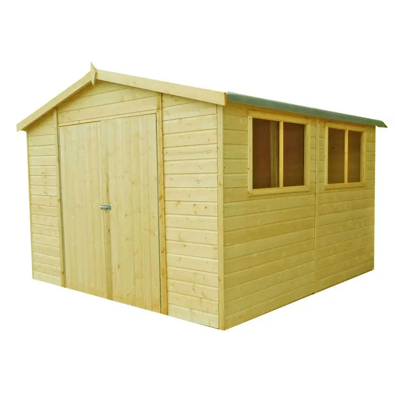Shire Workspace Compact Workshop – 10'4" X 10'5" Dip-Treated Shiplap Apex 1