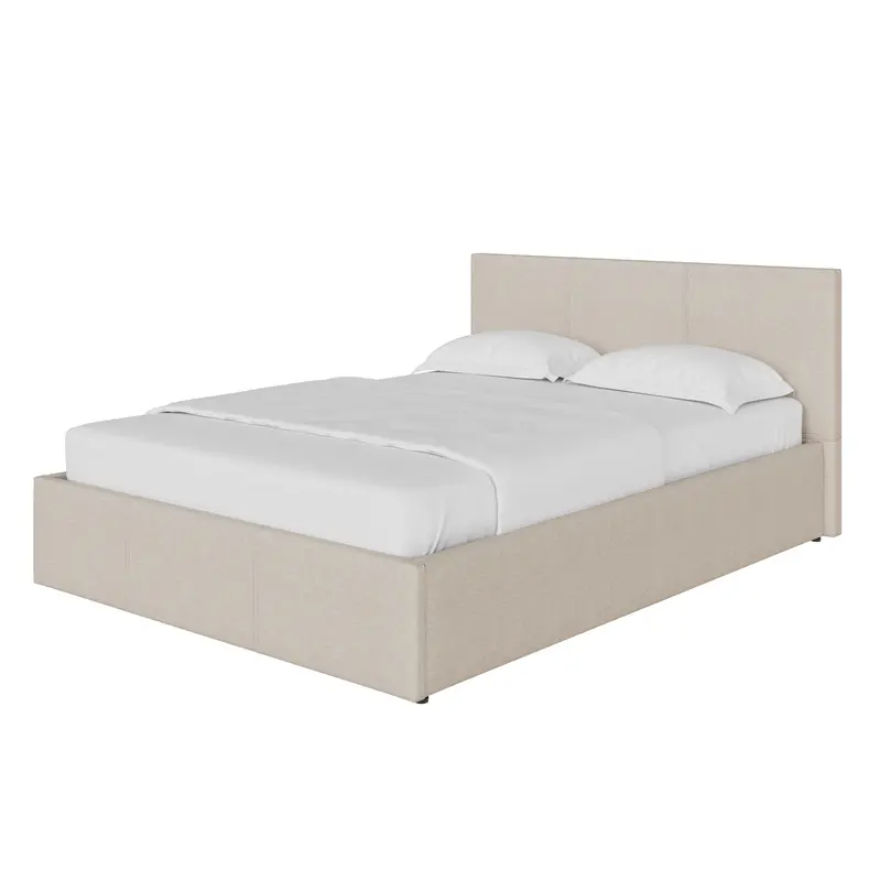 Side-Lift Small Double Ottoman Bed With Natural Wood And Metal Frame – 4Ft X 7Ft 1