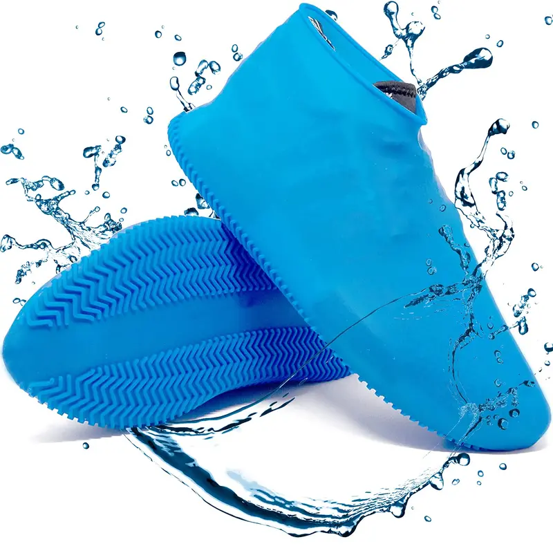 Silicone Anti-Slip Rain Overshoes – Water-Resistant Shoe Covers (Assorted Colors) 1