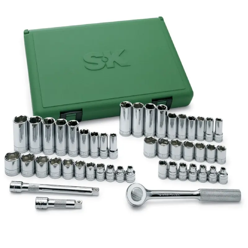 Sk 3/8-Inch Drive Chrome Socket Set – 47-Piece Standard & Deep, Sae/Metric (94547) 1