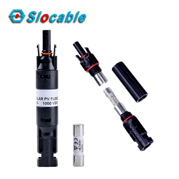 Slocable 1000V Dc Mc4 Inline Fuse Connector – Built-In 25A Replaceable Fuse, Reliable Pv Circuit Protection 1