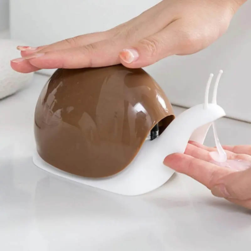 Snail-Shaped Refillable Liquid Soap Dispenser – Push-Button Hand Wash Pump For Travel Or Home 1