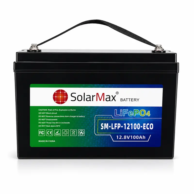 Solarmax 12.8V 100Ah Lifepo4 Deep Cycle Battery — Scalable Energy Storage For Residential Solar & Backup Power Systems 1