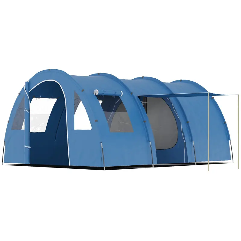 Spacious 5–6 Person Tunnel Tent With Extended Vestibule And All-Season Weather Protection 1
