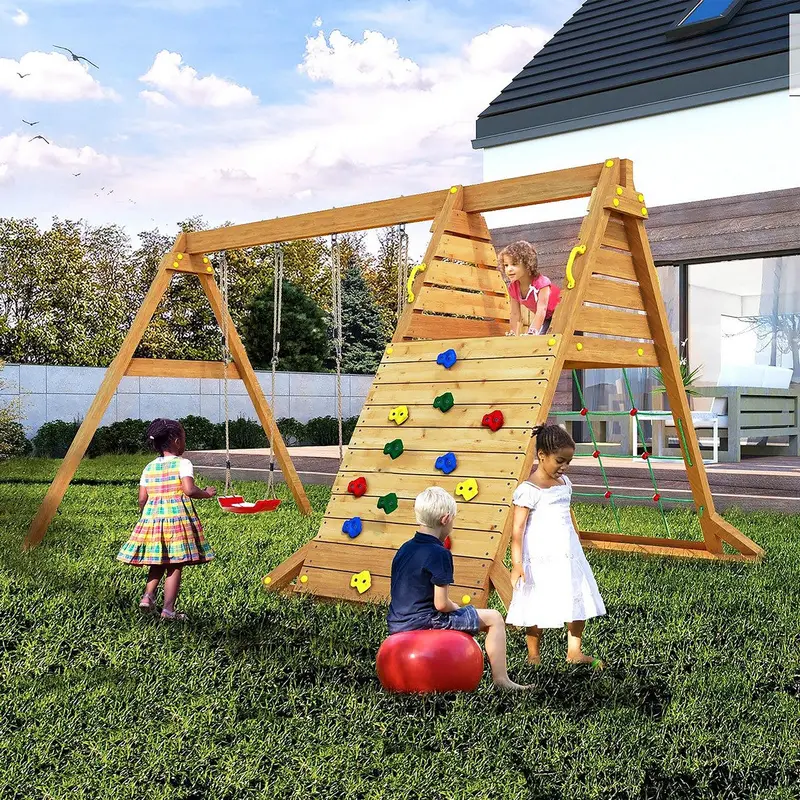 Spider King Multi-Level Garden Playfort – Climbing Tower & Slide Set By Shire 1