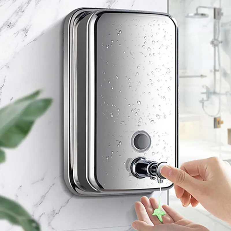 Stainless Steel Wall-Mounted Soap Dispenser – Sleek, Corrosion-Resistant Design In 500Ml & 800Ml Capacities 1