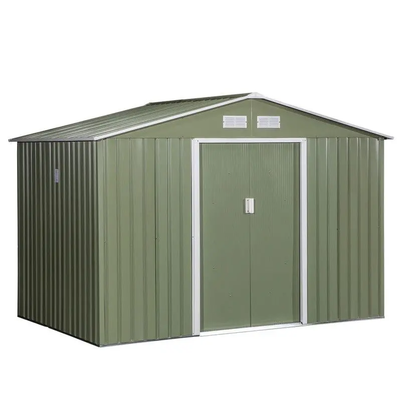 Steadfast Corrugated Steel Garden Shed – 9Ft X 6Ft Reverse Apex With Ventilation 1