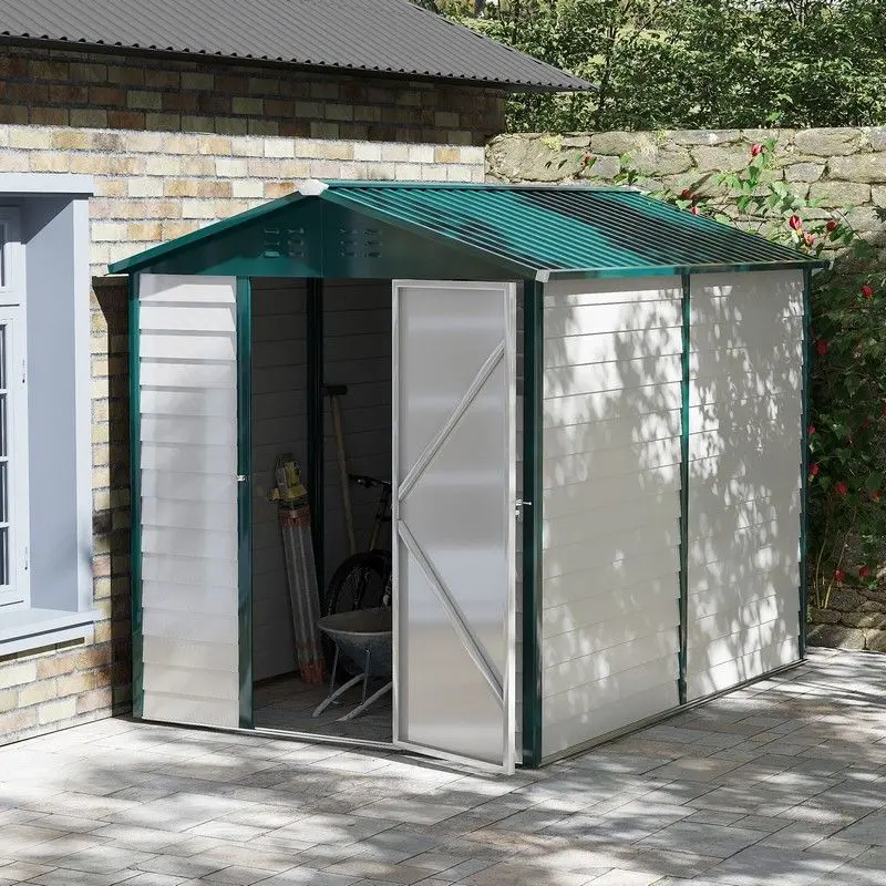 Steadfast Galvanised Steel Garden Shed – 8.8' X 6.3', Single-Door Apex With Window 1