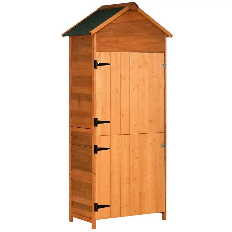 Steadfast Rustica Barn-Door Garden Store – 188Cm Reverse Apex, Lockable Fir With Teak Finish 1