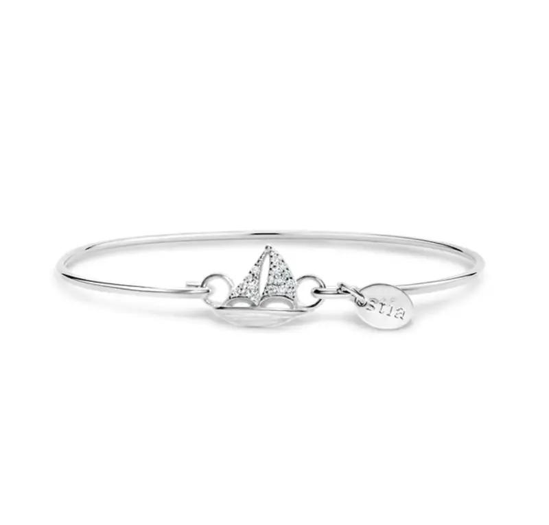 Stia By The Sea Nautical Sailboat Pavé Bracelet 1