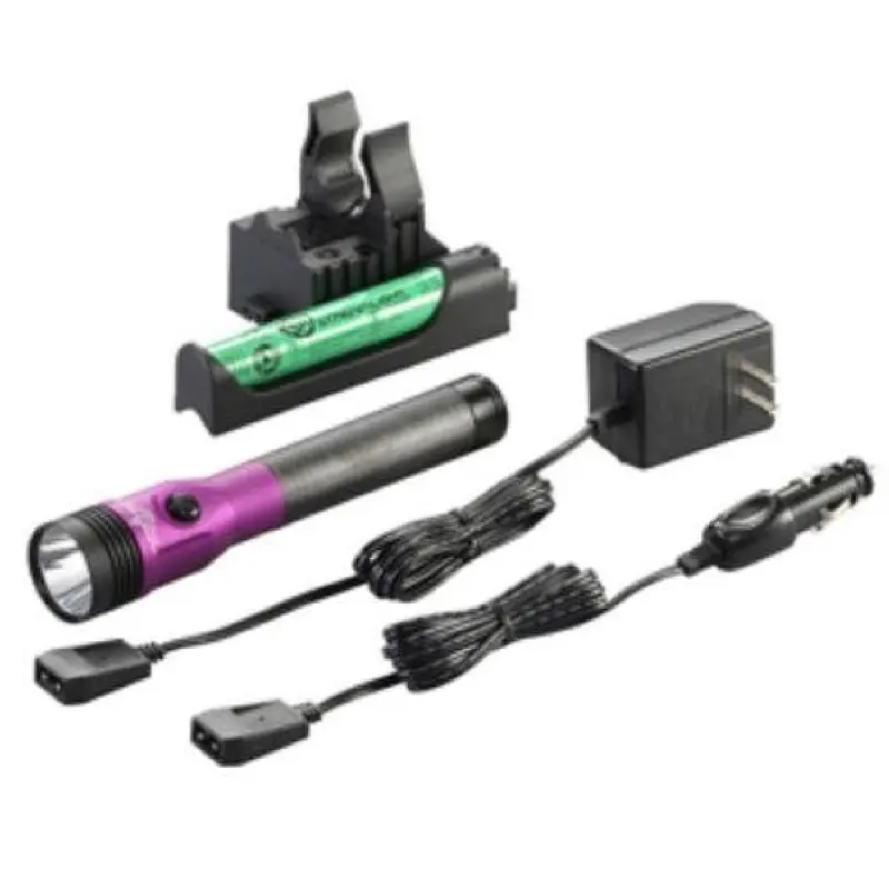 Streamlight Purple Stinger Led Flashlight – 800 Lumens With Ac/Dc Piggyback Charger 1