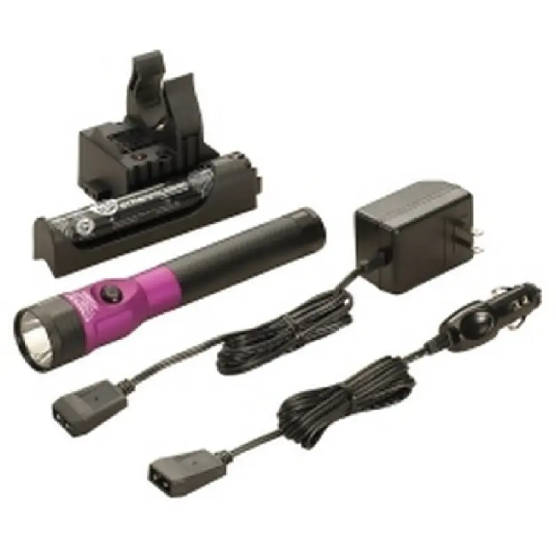Streamlight Stinger Purple Led Flashlight With Ac/Dc Piggyback Charger – 75648 1