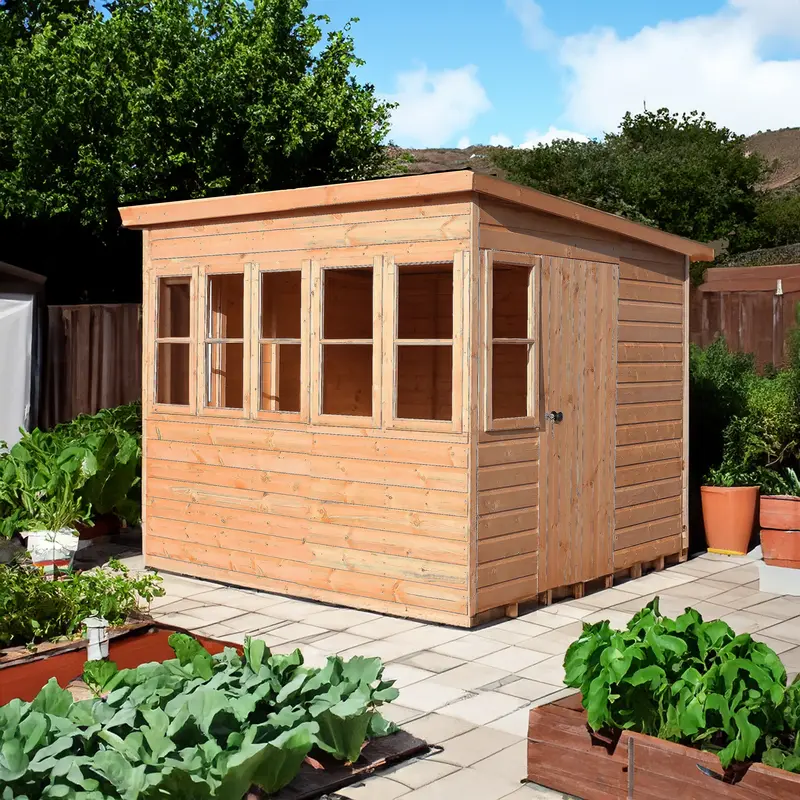 Sun 5'7" X 8' Pent Potting Shed – Dip-Treated Shiplap For Gardening Use 1