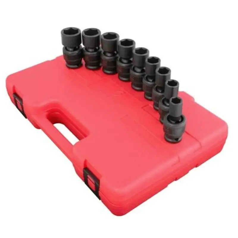 Sunex 1/2-Inch Drive 9-Piece Sae Swivel Socket Set – 7/16 To 15/16 Inch 1