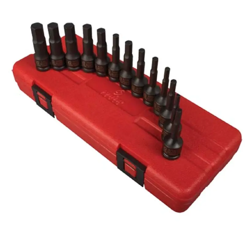 Sunex 13-Piece 3/8" Drive Hex Impact Driver Set – Fractional & Metric – 3649 1