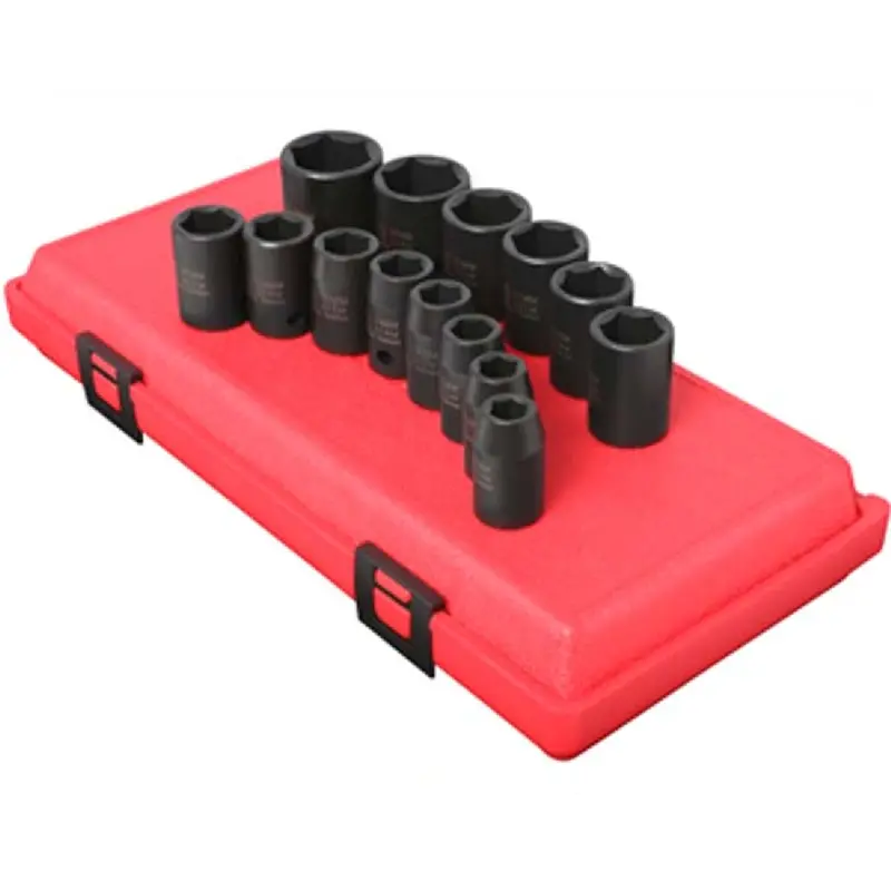Sunex 14-Piece 1/2" Drive Metric Impact Socket Set – 2652 1