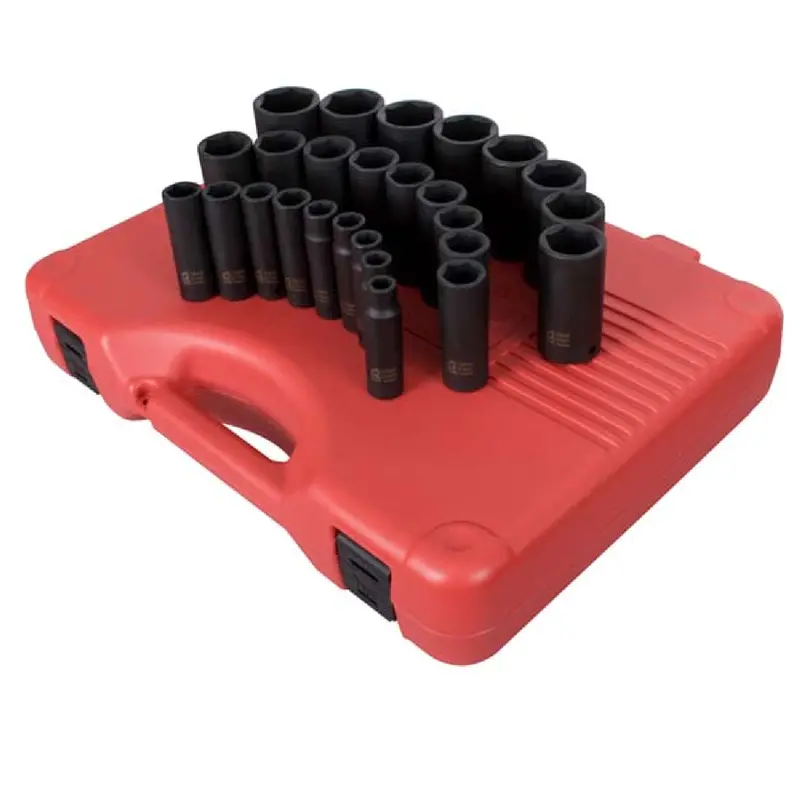 Sunex 2646 26-Piece 1/2" Drive Deep Metric Impact Socket Set 1
