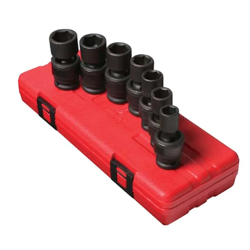 Sunex 2655 7-Piece Metric Swivel Socket Set – Shallow Profile (13–19 Mm) 1