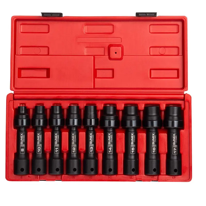 Sunex 2695 Premium 9-Piece 1/2" Drive Metric 12-Point Impact Socket Set 1