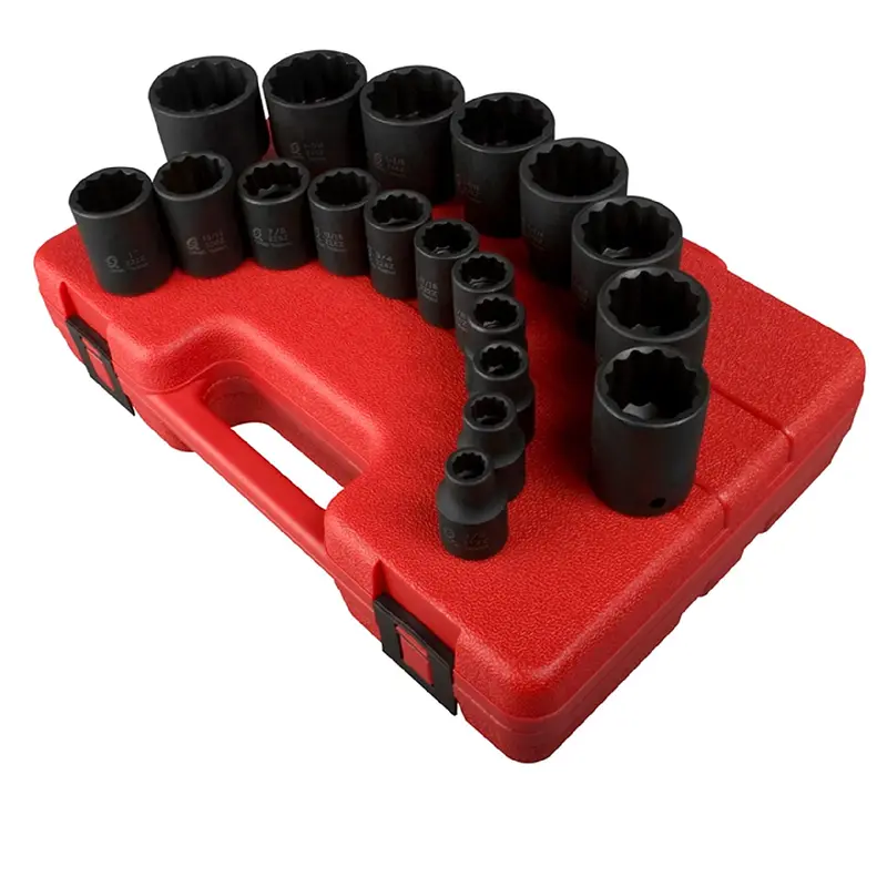 Sunex 2819 19-Piece 1/2" Drive 12-Point Impact Socket Set 1