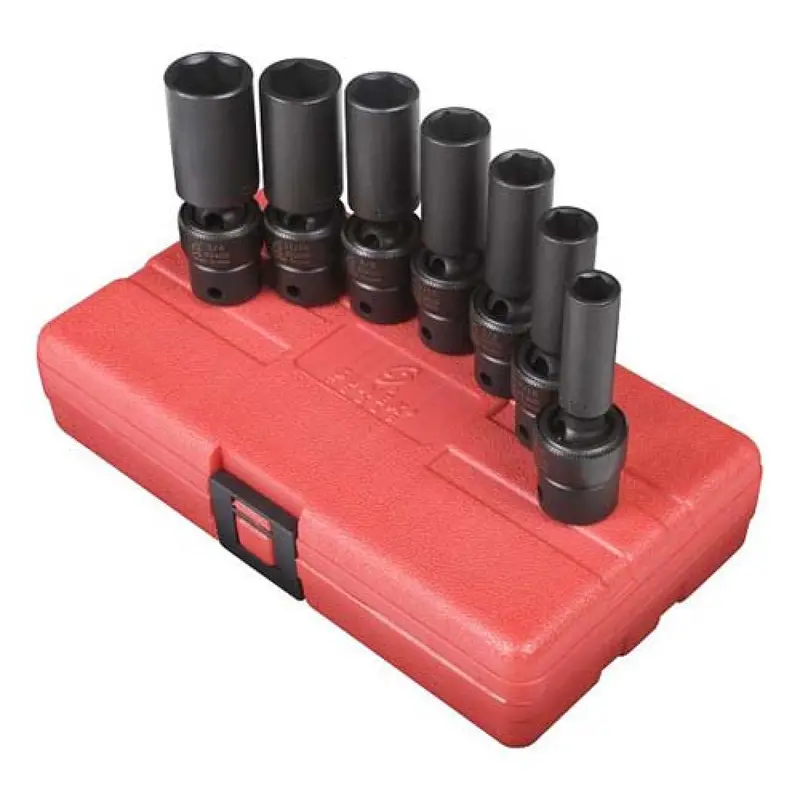 Sunex 3656 7-Piece 3/8-Inch Drive Swivel Deep Impact Socket Set (3/8"–3/4") 1