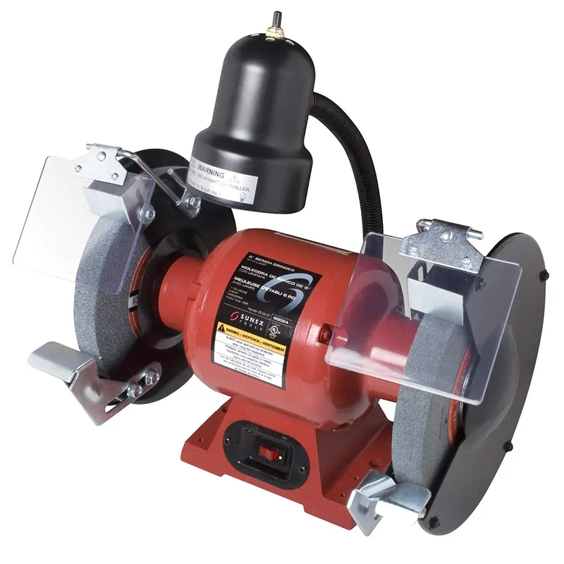 Sunex 5002A 8-Inch Bench Grinder With Integrated Led Light – Precision Grinding Station 1