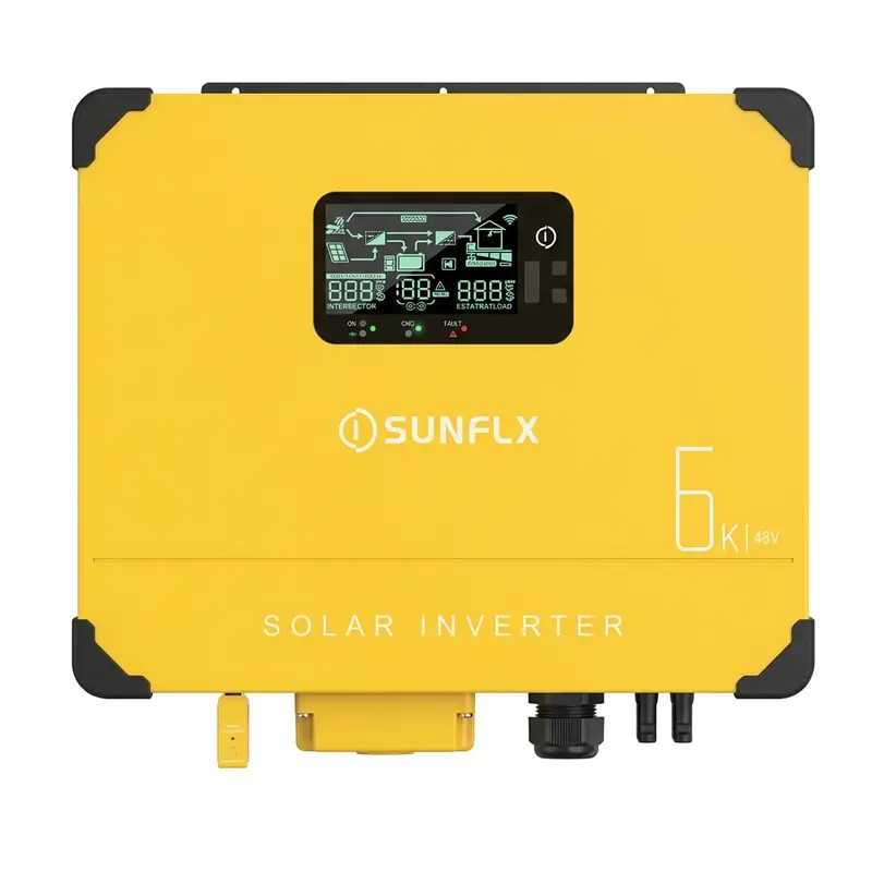 Sunflex Sg-6000 Pro 6Kw Hybrid Solar Inverter – Ip54 Rated, Dual Ac I/O, Battery-Ready 1
