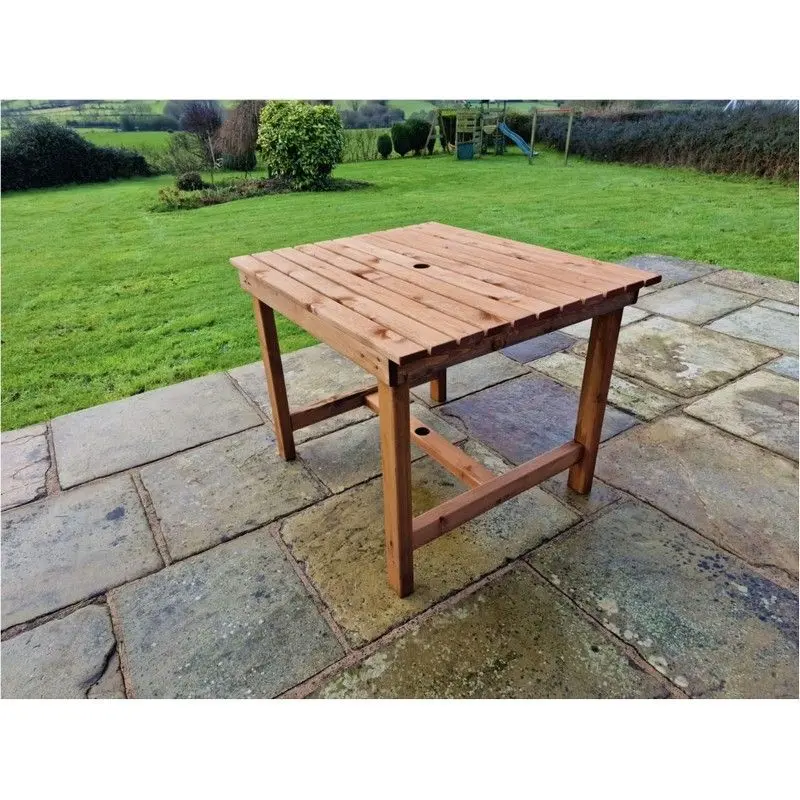 Swedish Redwood 4-Person Garden Dining Table – Croft Design 1