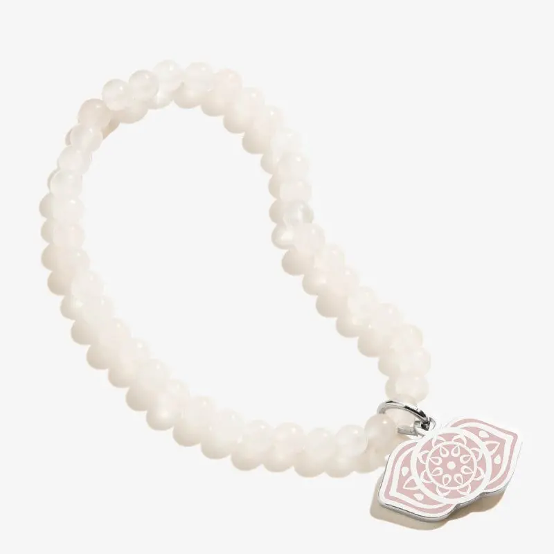Third Eye Chakra Stretch Bracelet – Shiny Silver Tone 1