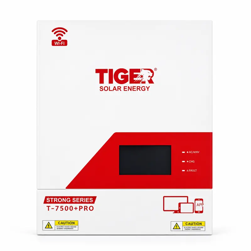 Tiger T7500+ Pro Hybrid Solar Inverter — 6Kw 48V Off-Grid/On-Grid Inverter With 7000W Pv Input & Integrated Battery Charging 1
