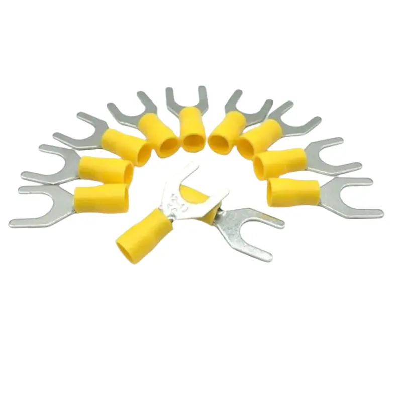 Tin-Coated Sv5.5-5 Yellow Furcate Thimbles – Pre-Insulated U/O-Type Terminal Sleeves 1
