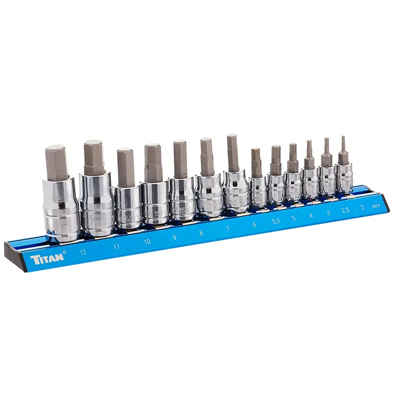Titan 16124 13-Piece Metric Hex Bit Socket Collection 1