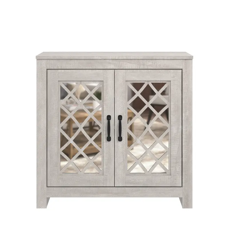 Tiverton Light Grey Shoe Cabinet With 2 Doors And 4 Adjustable Shelves 1
