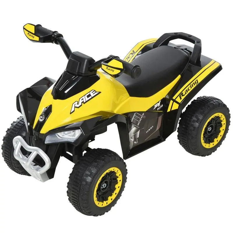 Toddler Foot-To-Floor Motorbike Ride-On With Handlebar Steering – Yellow & Black 1