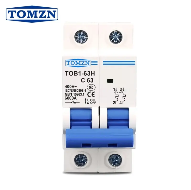 Tomzn 2-Pole C-Type Miniature Circuit Breaker – Ac Distribution Protection
