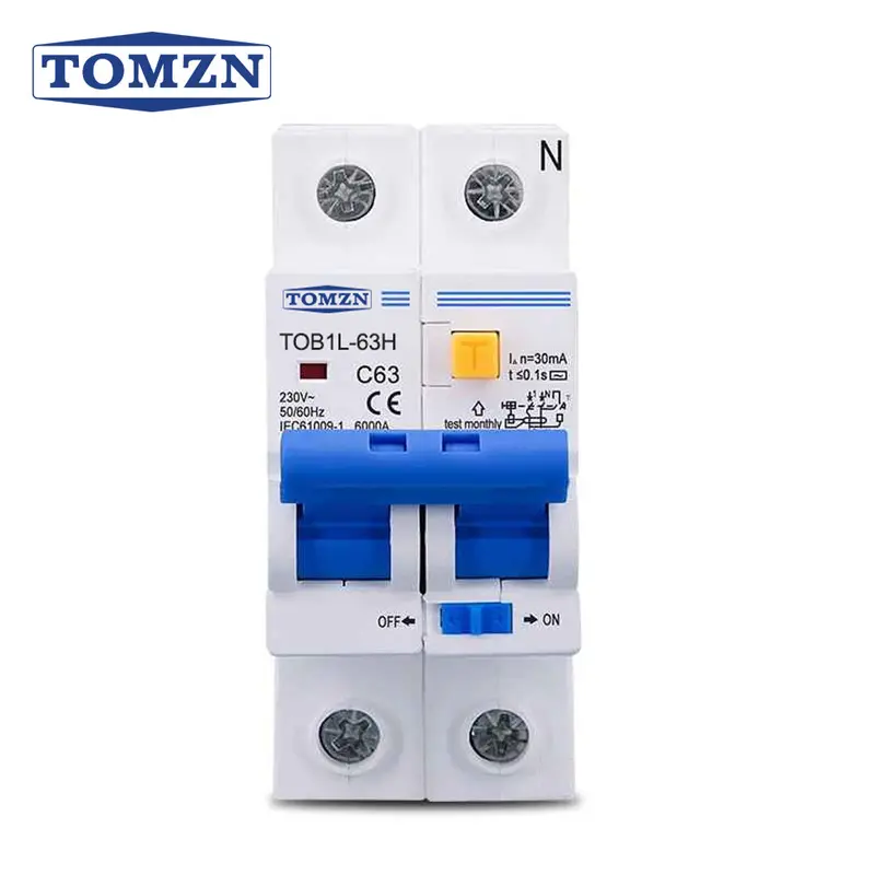Tomzn 63A Rcbo – Residual Current Breaker With Overcurrent Protection (30Ma Sensitivity) 1