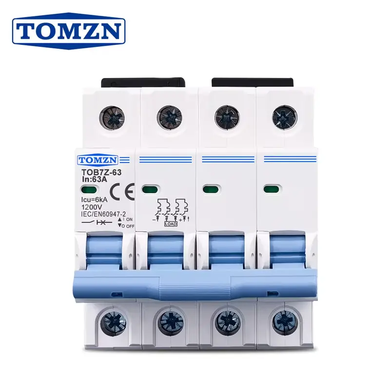 Tomzn Tob7Z-63 High-Voltage Dc Circuit Breaker – 4-Pole, 1200V, 63A 1