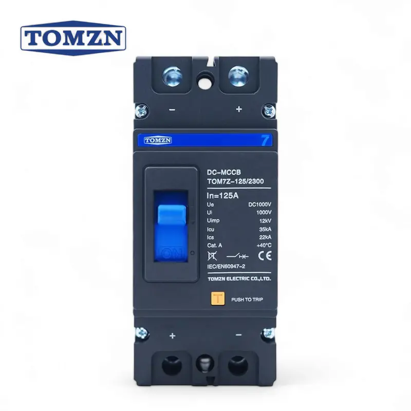 Tomzn Tom7Z 125A Dc Molded Case Circuit Breaker – 2-Pole Pv-Grade Protection Device 1