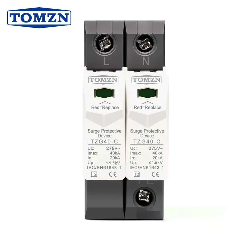 Tomzn Tzg40-C 2-Pole Ac Surge Protection Device (Spd) For Residential Use 1