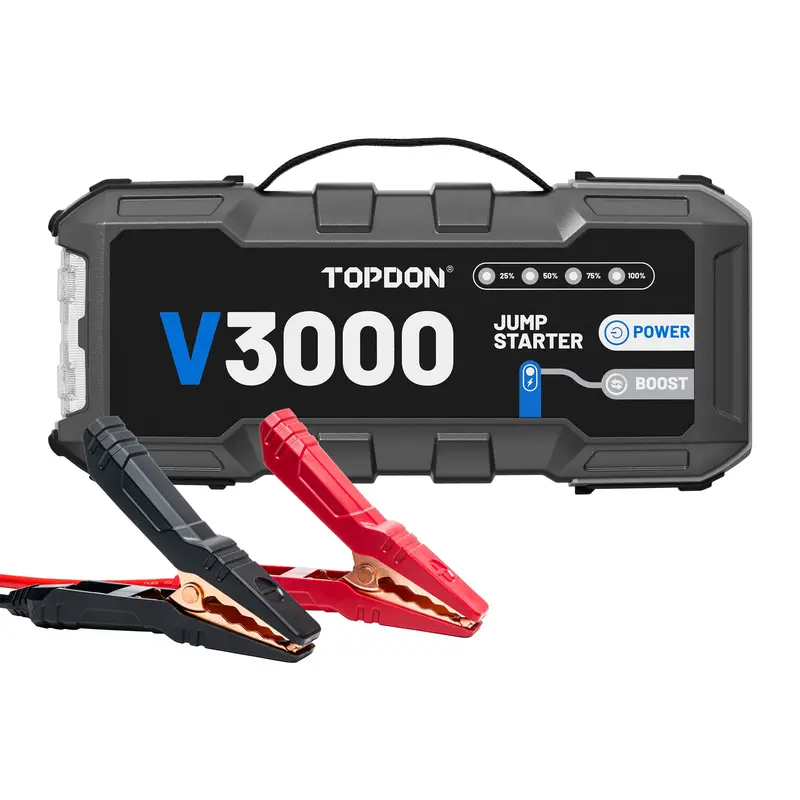 Topdon V3000 Portable Jump Starter – 3000 Peak Amp Battery Booster & Power Bank 1