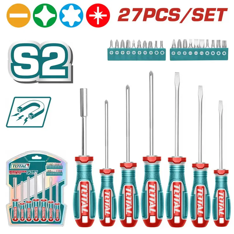 Total S2 Steel 27-Piece Screwdriver Set – Professional-Grade Precision Toolkit 1