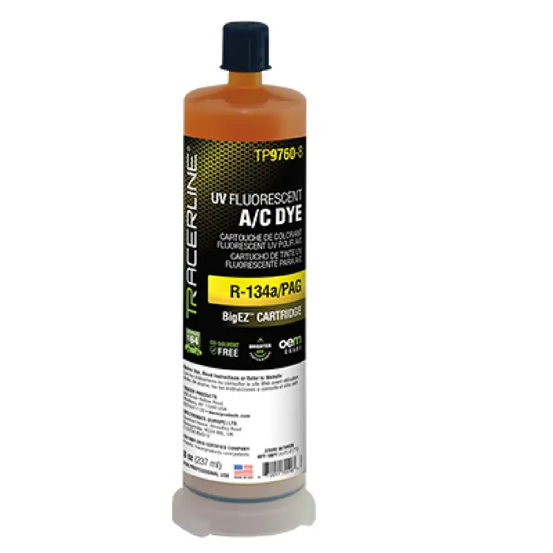 Tracerline Bigez Tp9760-8 A/C Dye Cartridge — 8 Oz For R134A Systems With Pag Oil 1