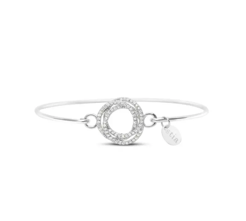 Tri-O Geometric Pavé Charm Bracelet 1